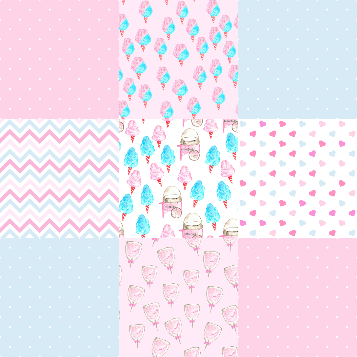Printed Vinyl - Cotton Candy