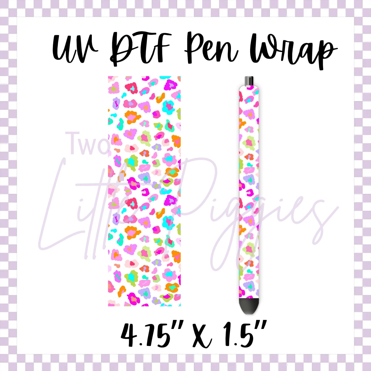 UV DTF - Pen Wrap - Neon Leopard Print