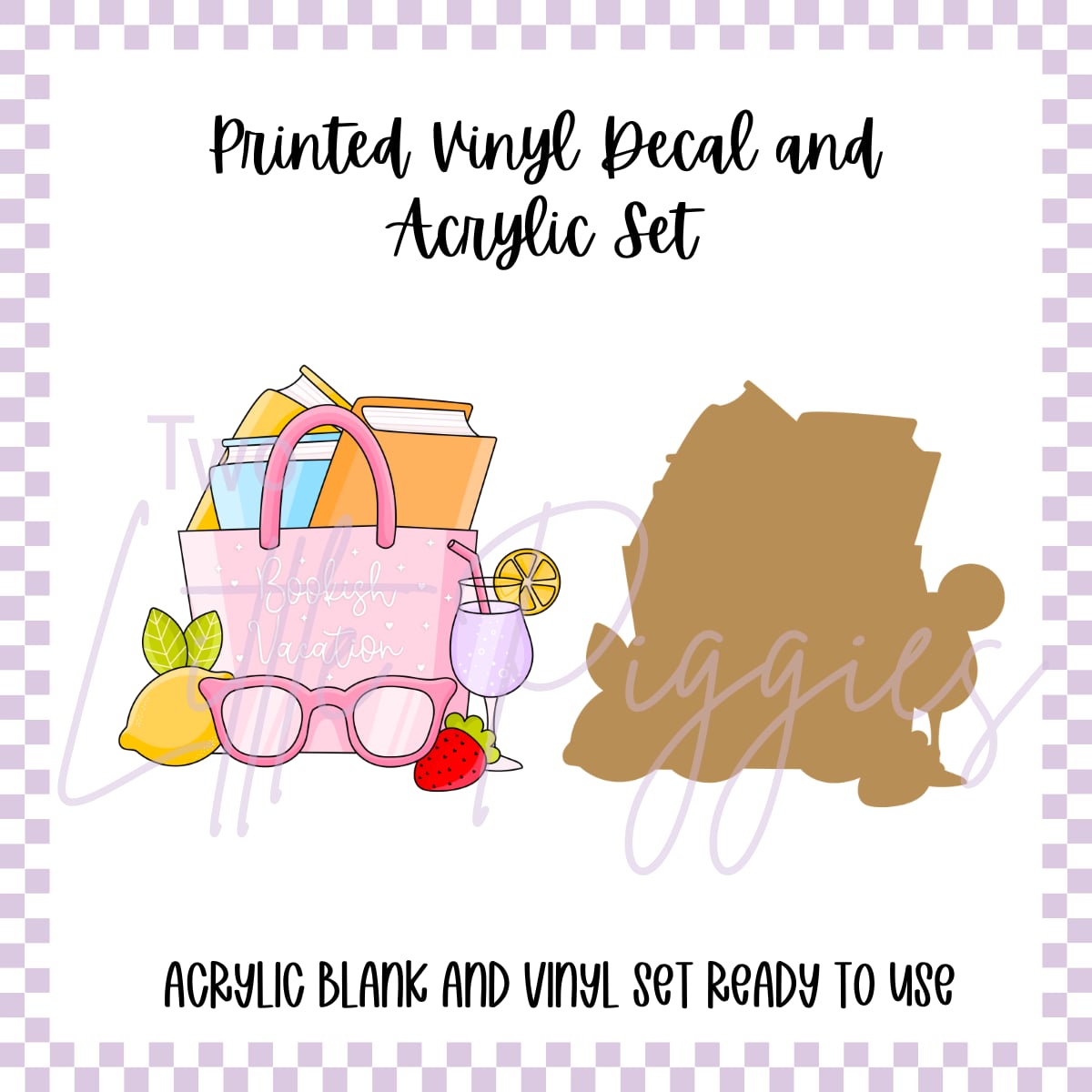 Printed Vinyl and Acrylic Set - Bookish Vacation