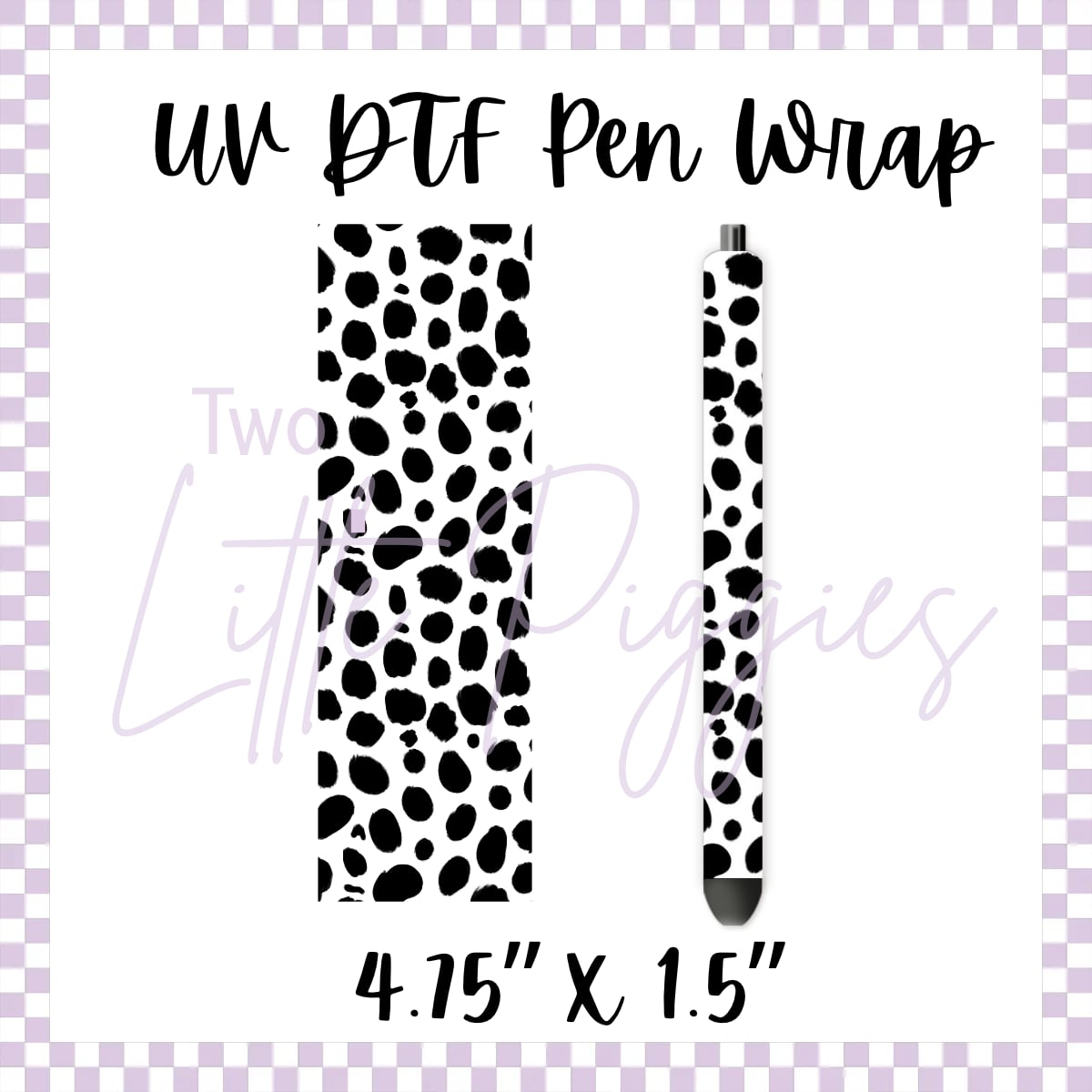 UV DTF - Pen Wrap - Cow Print