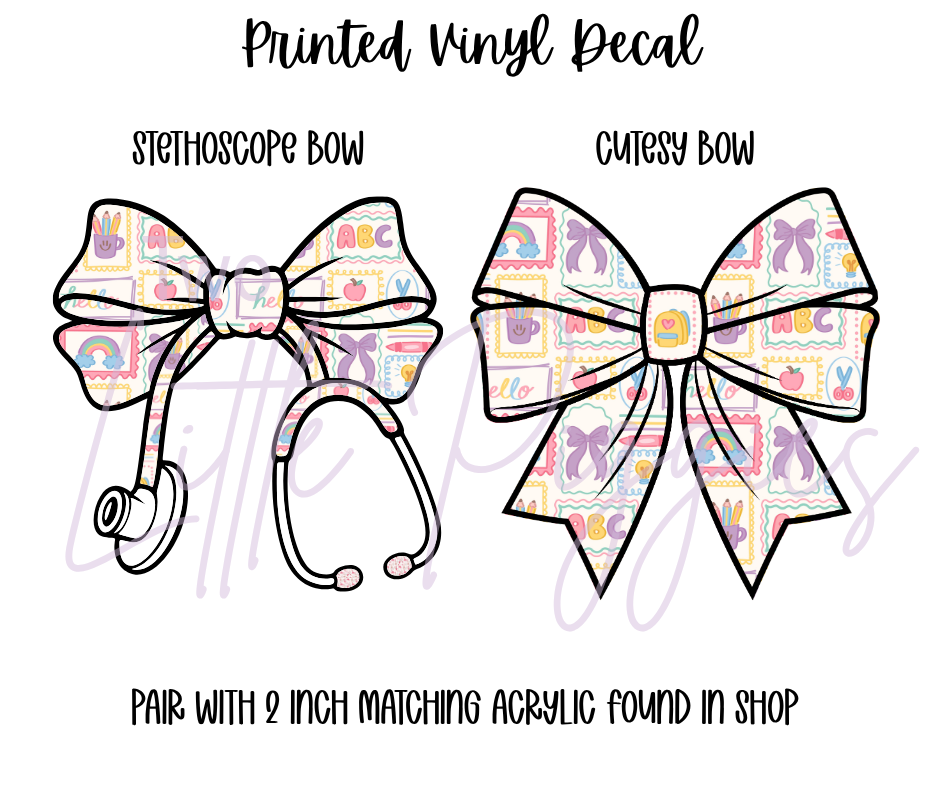 Printed Vinyl - Back to School - Coquette