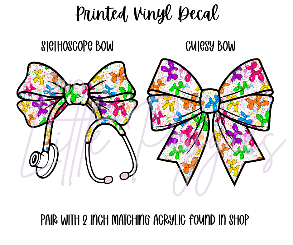 Printed Vinyl - Paint Splatter Balloon Dog
