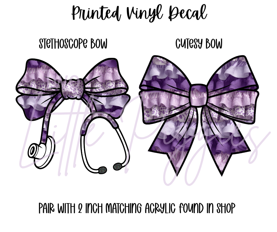 Printed Vinyl - Purple Ruffle