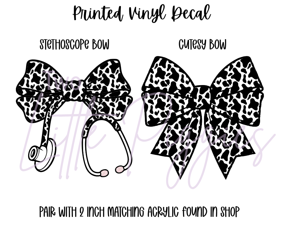 Printed Vinyl - Black Cow Print