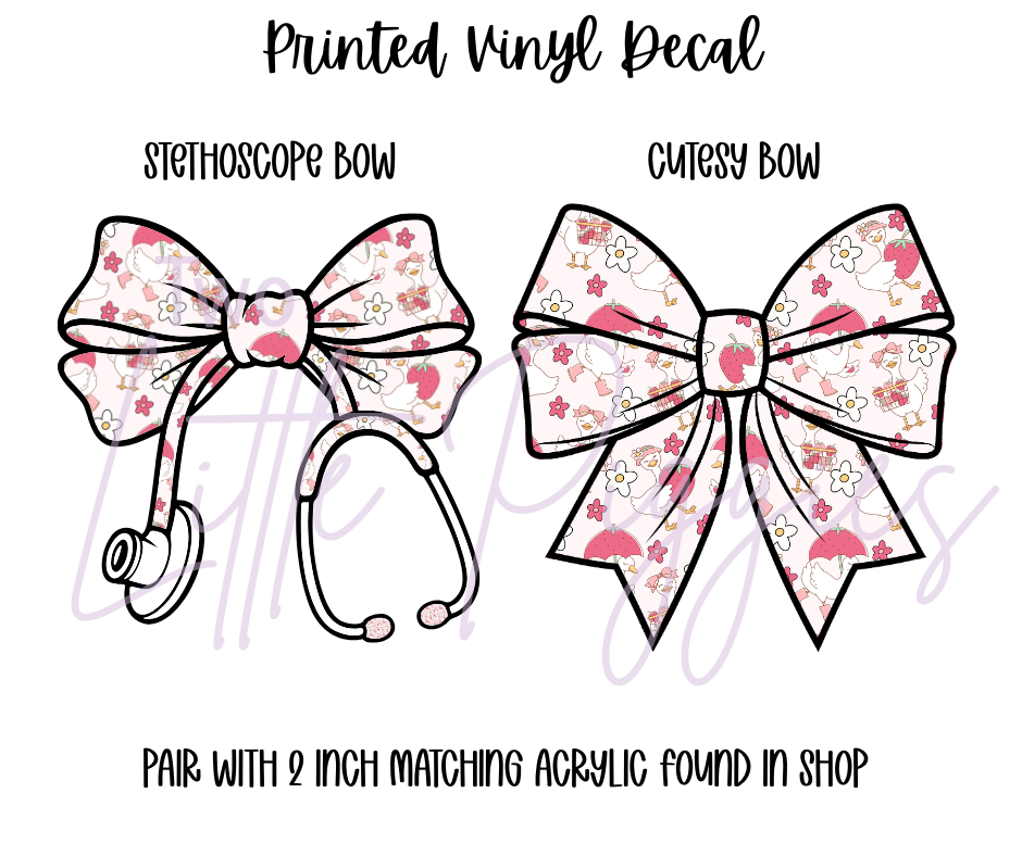 Printed Vinyl - Strawberry Silly Goose