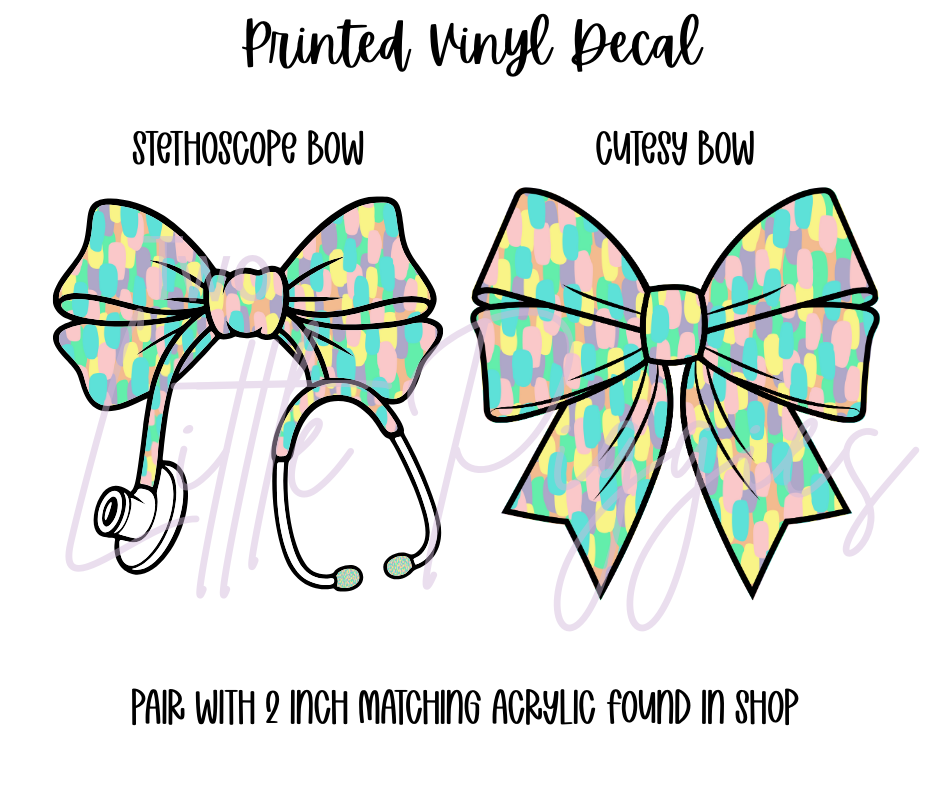 Printed Vinyl - Brushstroke - Pastel