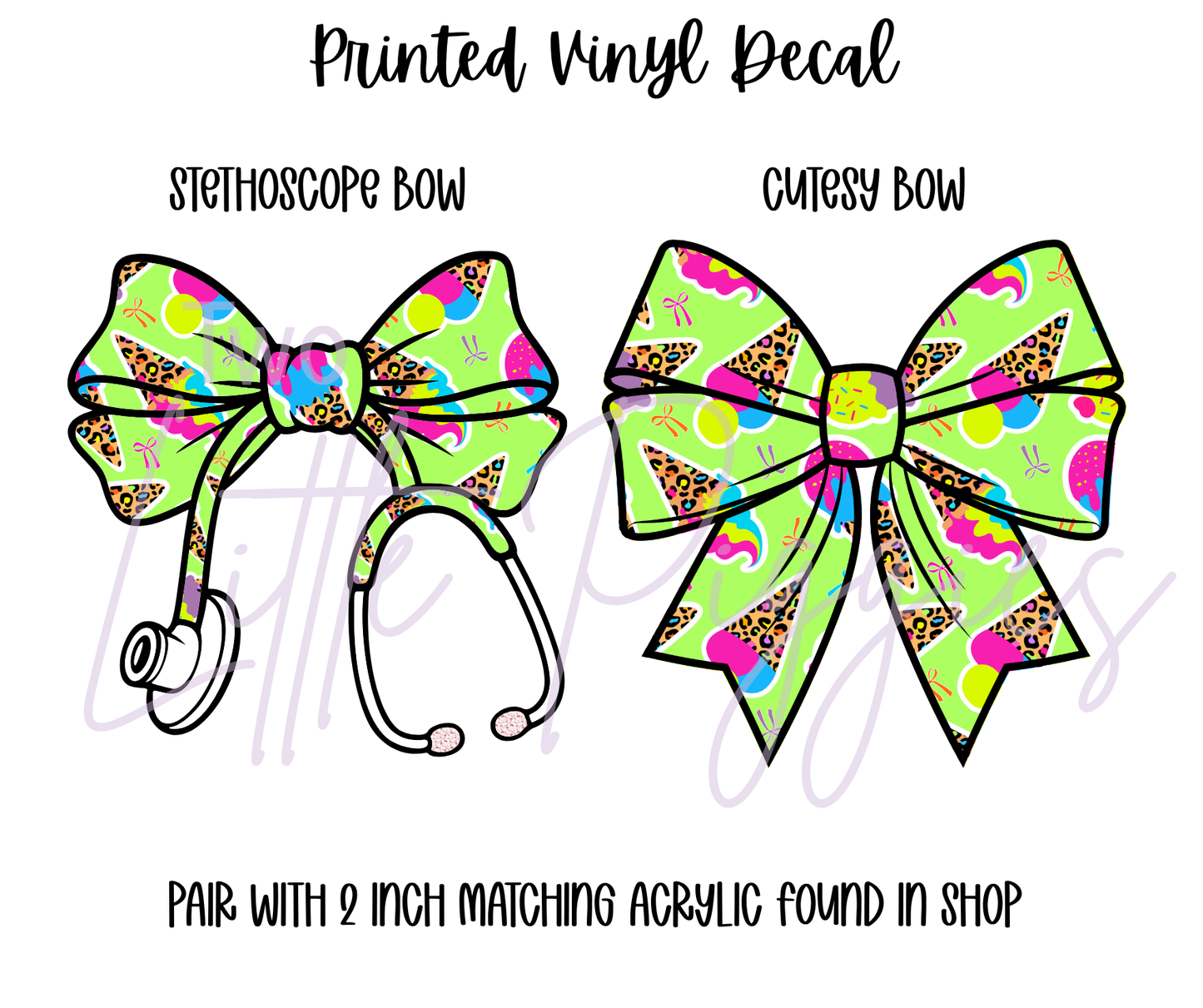Printed Vinyl - Neon Ice Cream