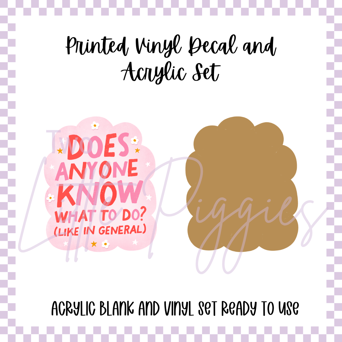 Printed Vinyl and Acrylic Set - Does Anyone Know What to Do?