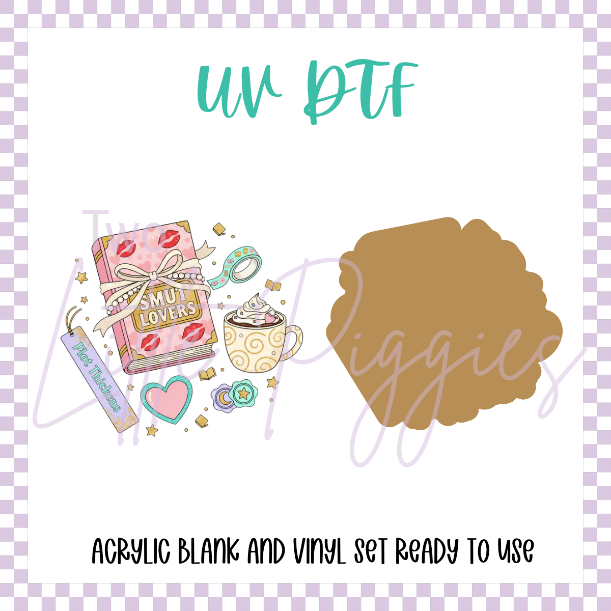 UV DTF - Acrylic Blank and Decal - 2 inch - Book Bundle - Smut Lovers