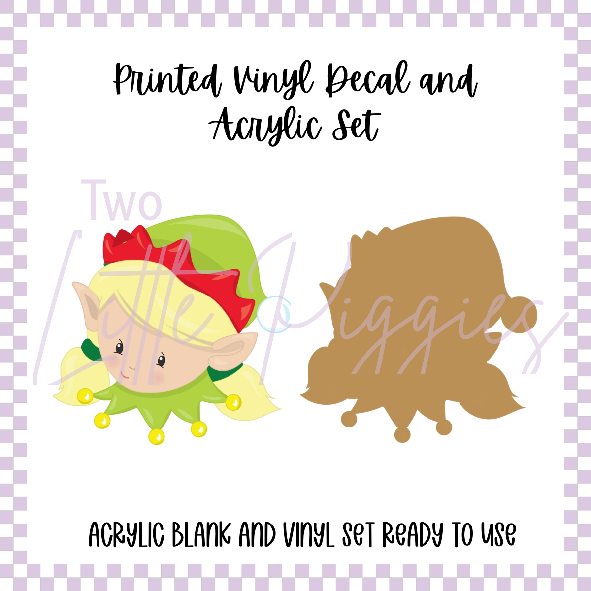 Printed Vinyl and Acrylic Set - Girl Elf Blonde