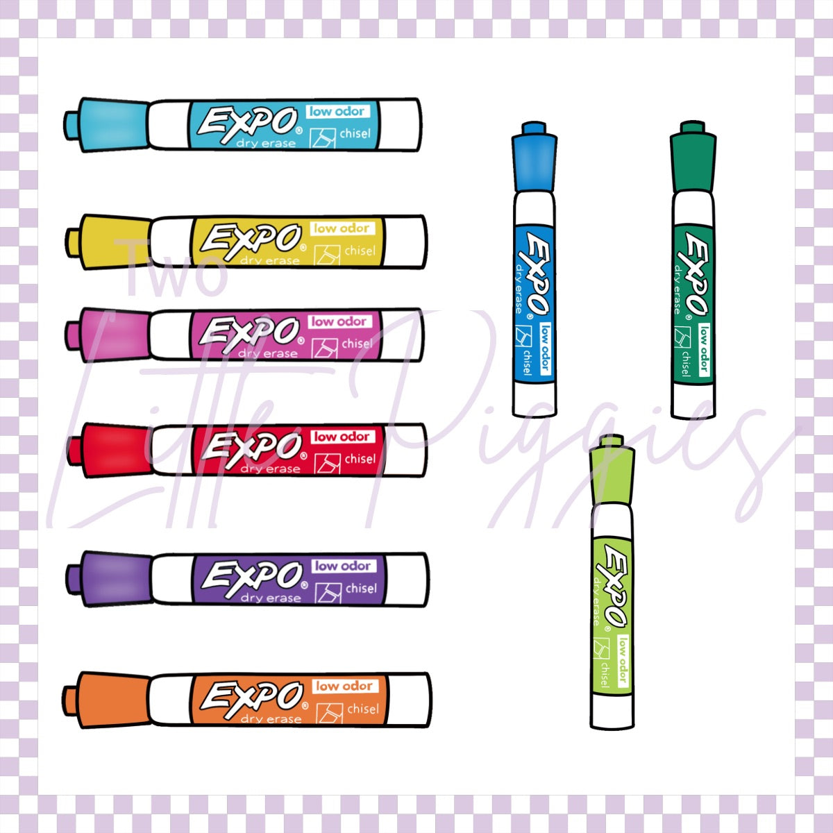 Printed Vinyl and Acrylic Set - Expo Markers