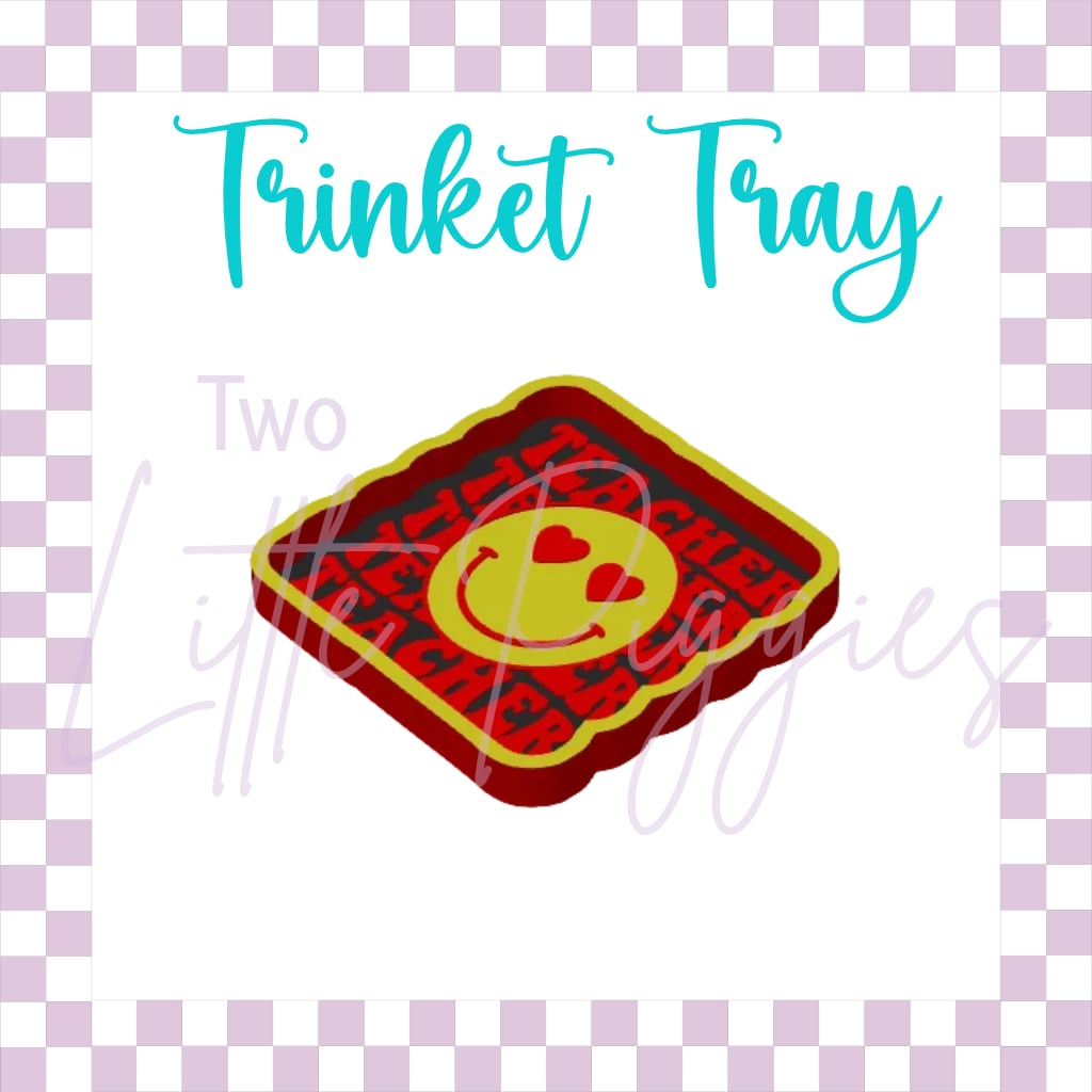 3D Printed - Trinket Tray - Teacher - Smiley