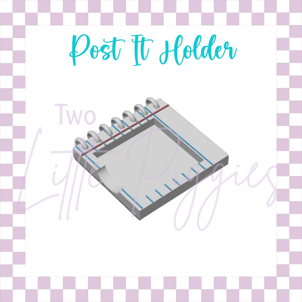 3D Printed - Post It Holder - Notebook Paper