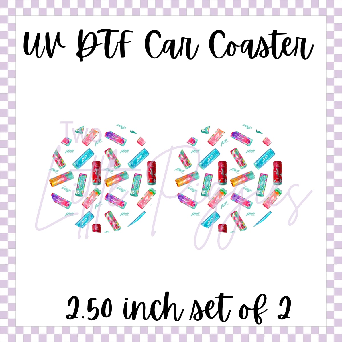 UV DTF - Car Coasters - Alani