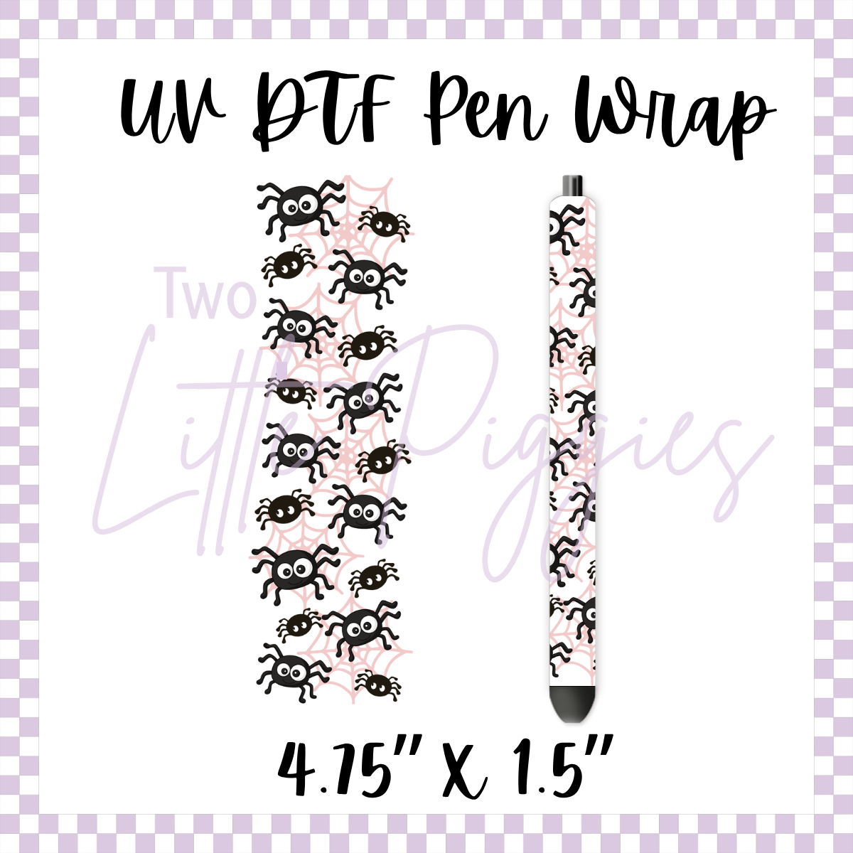 UV DTF - Pen Wrap - Cutesy Spiders