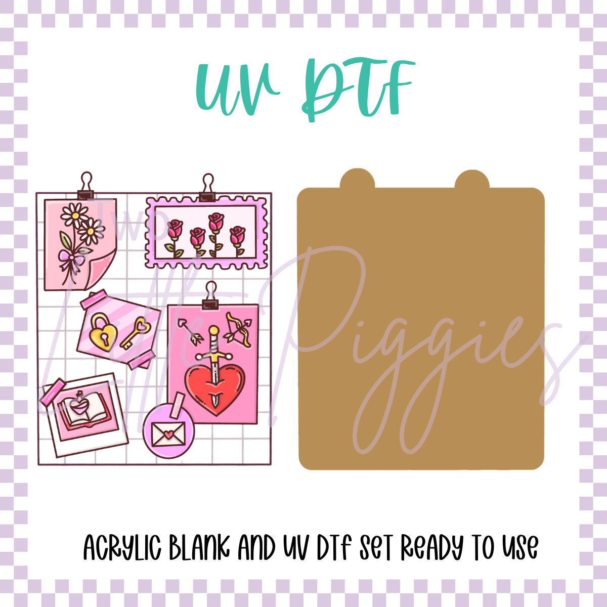 UV DTF - Acrylic Blank and Decal - 2 inch - Romance Reader Panel