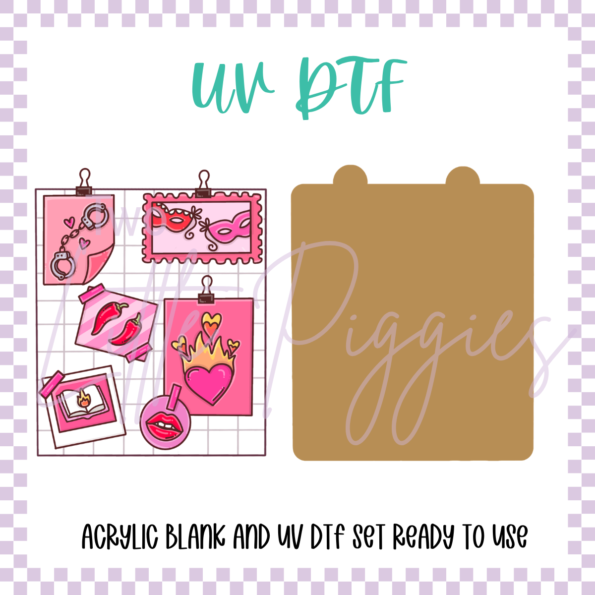 UV DTF - Acrylic Blank and Decal - 2 inch - Smut Reader Panel