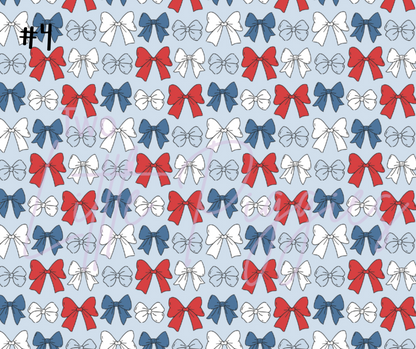 Printed Vinyl - 4th of July Bows Collection