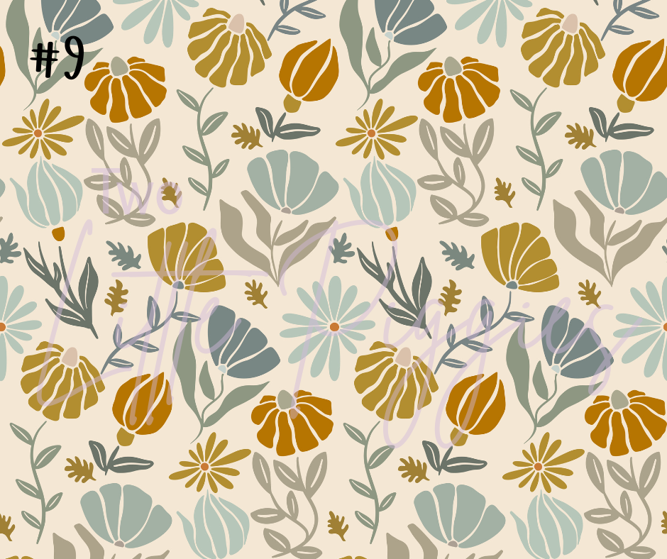 Printed Vinyl - Retro Floral