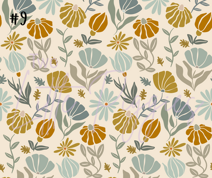 Printed Vinyl - Retro Floral