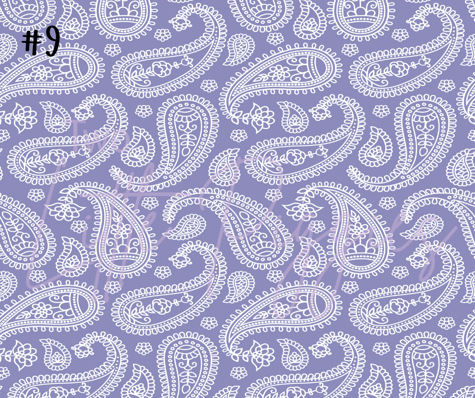 Printed Vinyl - Pastel Paisley