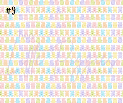 Printed Vinyl - Pastel Gummy Bears