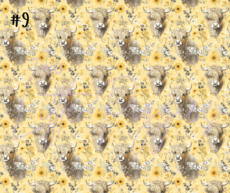 Printed Vinyl - Highland Cows