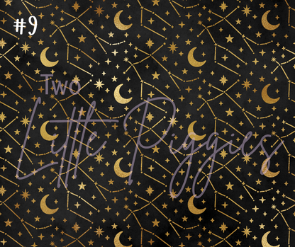 Printed Vinyl - Gemini - Black and Gold