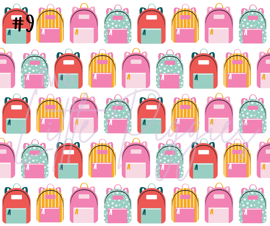 Printed Vinyl - Back to School - Retro School