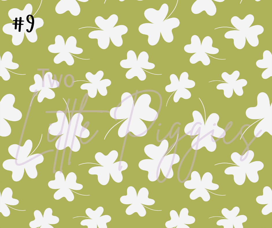 Printed Vinyl - St. Patrick's - Salmon and Green