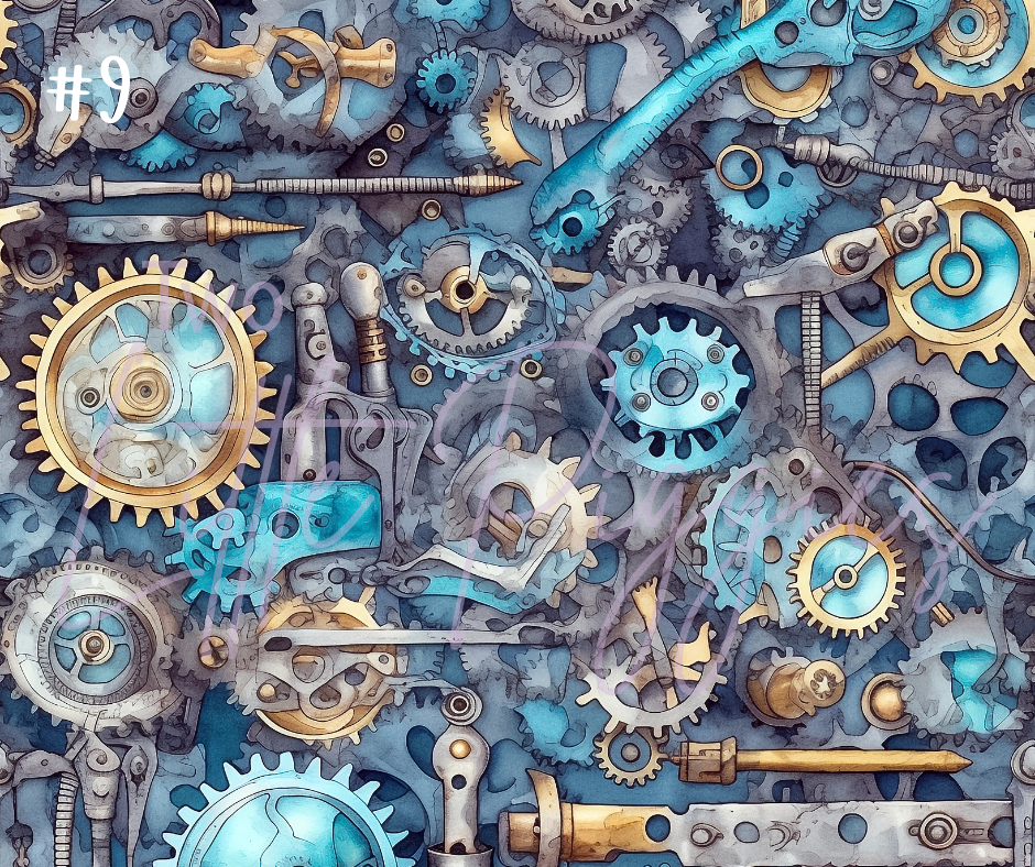 Printed Vinyl - Colorful Steampunk