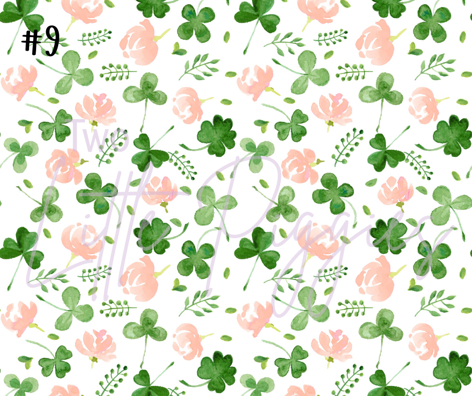Printed Vinyl - St. Patrick's - Pink and Green