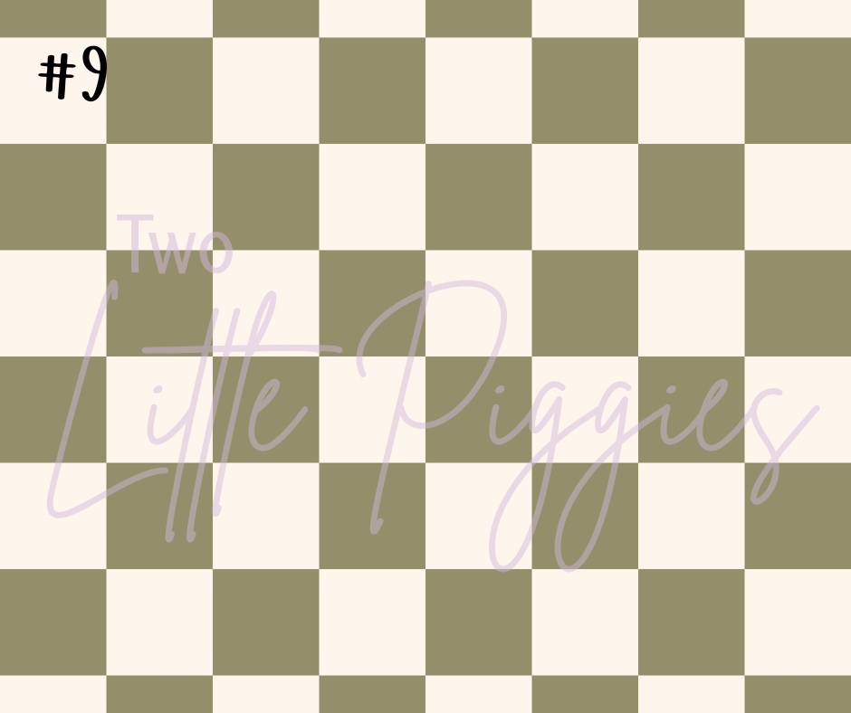 Printed Vinyl - Checkers - Boho Muted