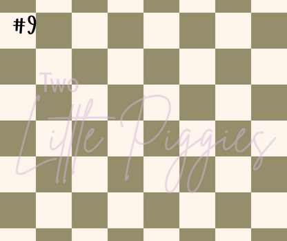 Printed Vinyl - Checkers - Boho Muted