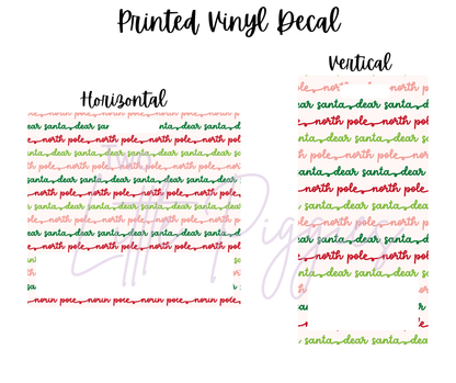 Printed Vinyl - Letters to Santa - Pink