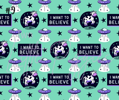 Printed Vinyl- I Want to Believe