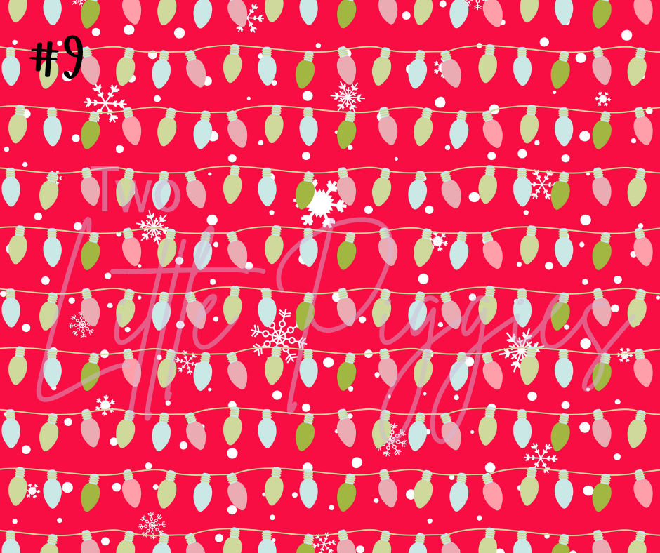 Printed Vinyl - Retro Pink Christmas
