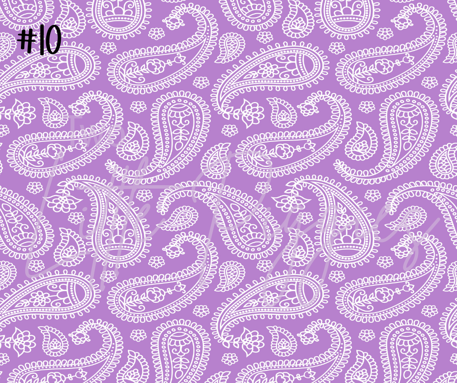 Printed Vinyl - Pastel Paisley