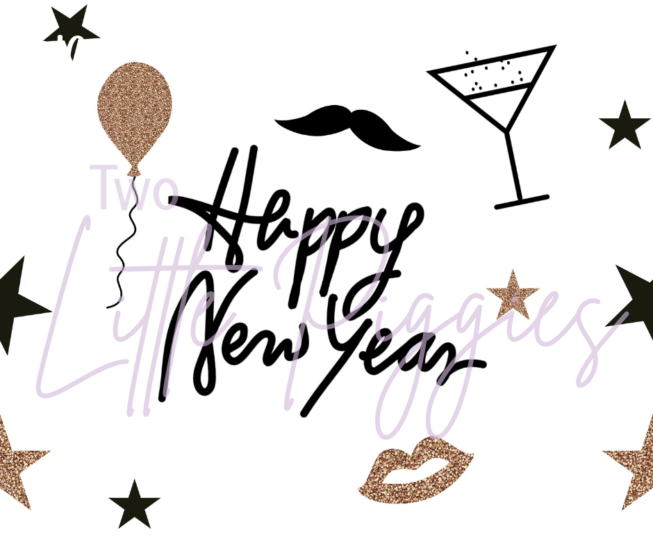 Printed Vinyl - New Year  - Teal