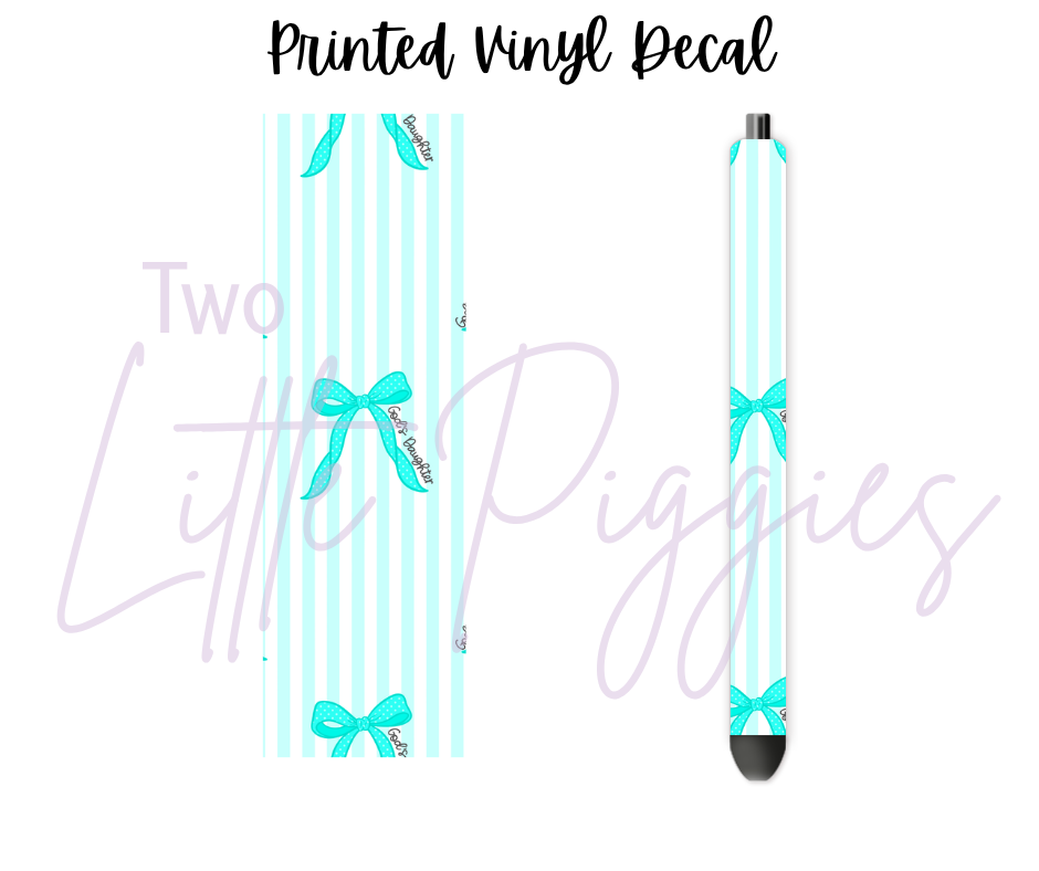 Printed Vinyl - God's Daughter Bows