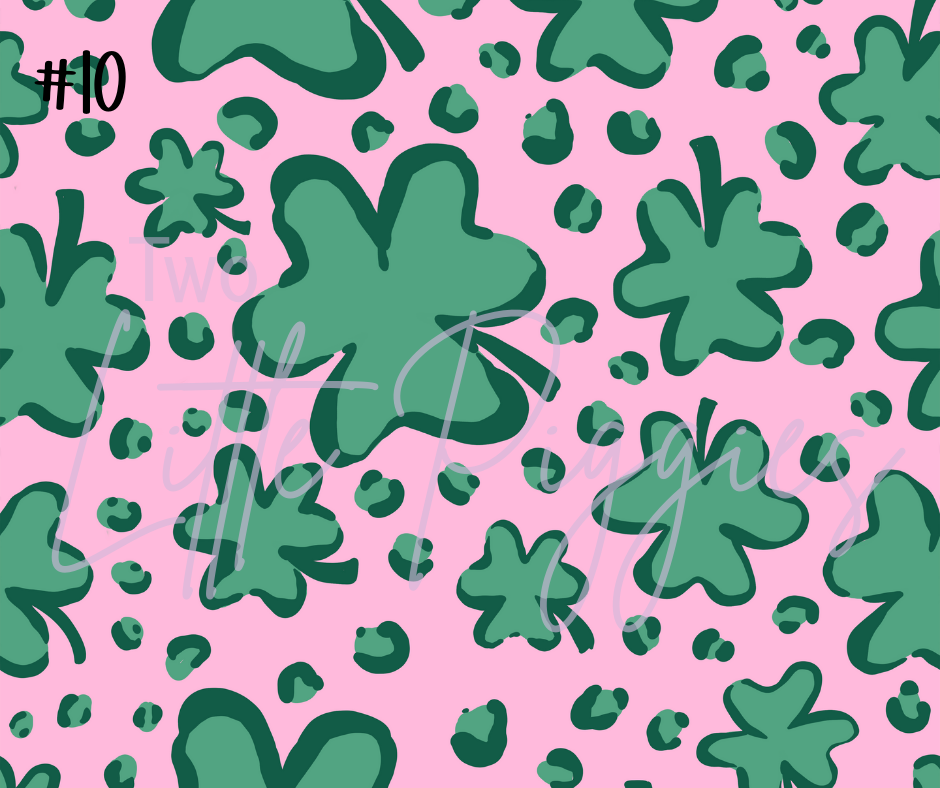 Printed Vinyl - St. Patrick's - Salmon and Green