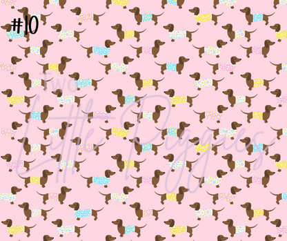 Printed Vinyl - Dachshund Fun