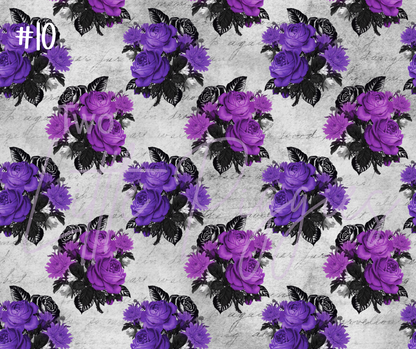 Printed Vinyl - Halloween Floral Collection