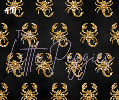 Printed Vinyl - Scorpio - Black and Gold