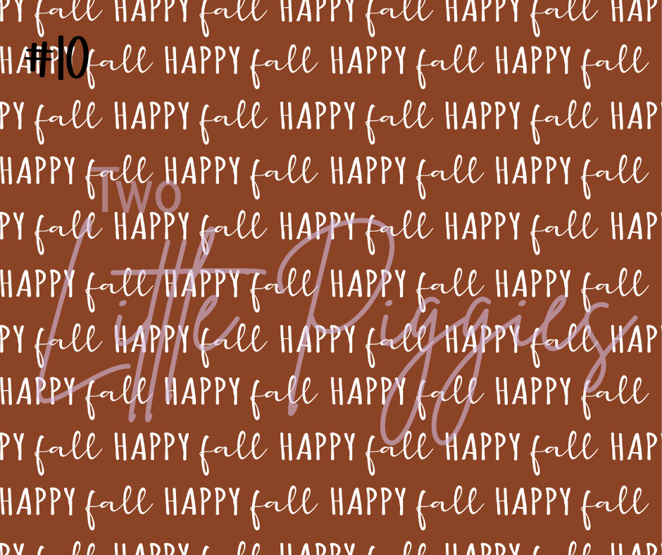 Printed Vinyl - Happy  Fall