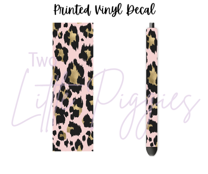 Printed Vinyl - Blush and Gold Leopard