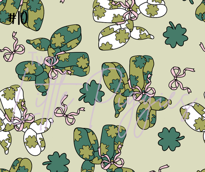 Printed Vinyl - St. Patrick's - Bows, Disco, and Balloon Dogs