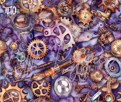 Printed Vinyl - Colorful Steampunk