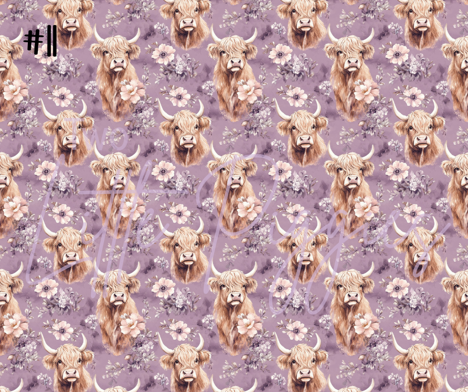 Printed Vinyl - Highland Cows