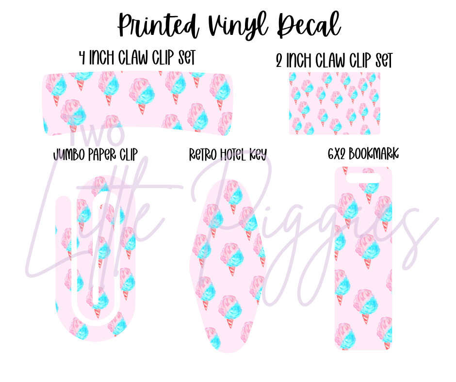 Printed Vinyl - Cotton Candy